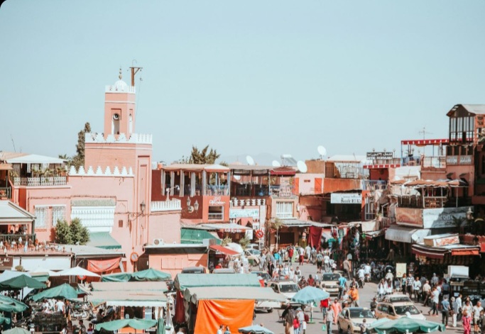 Walking tour in the Marrakech medina with a local guide, through the old alleys near Jemaa el-Fna